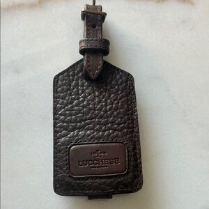 Lucchese Quilted Brown Leather Card Holder